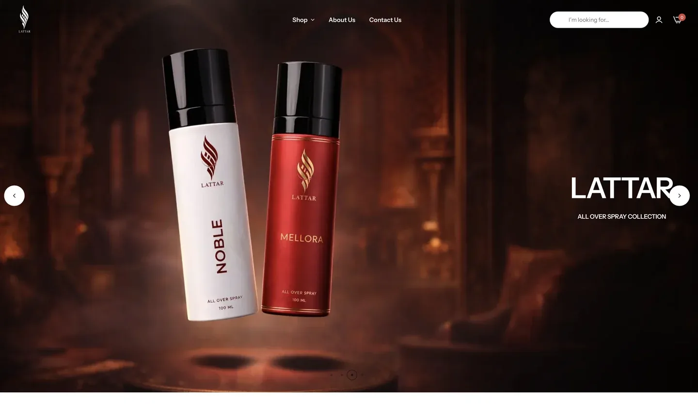 واجهة موقع LATTAR PERFUMES — الشاشة 5